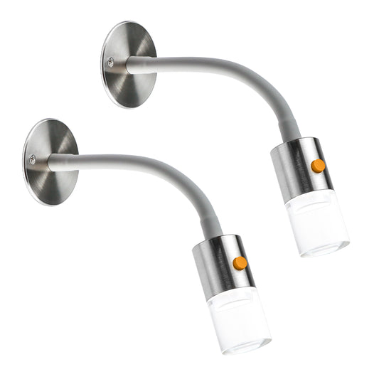 12V Reading Light & Bedside Lamp 4000K / Red Light  CNC Miled Aluminum Acrylic