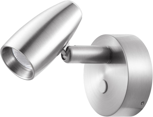 Obeaming 12V RV Reading Light Swivel Spotlight Brushed Nickel