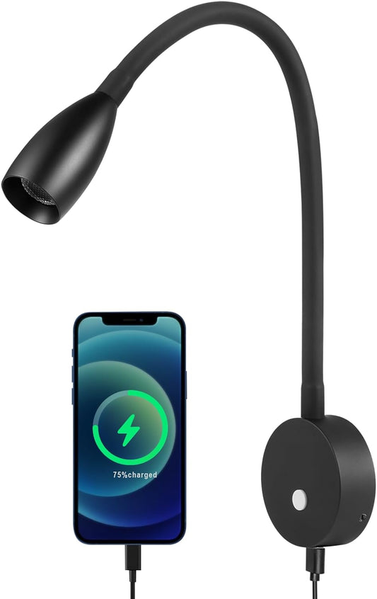 Obeaming Sleek 12V RV LED Reading Light Full Metal (Matte Black)