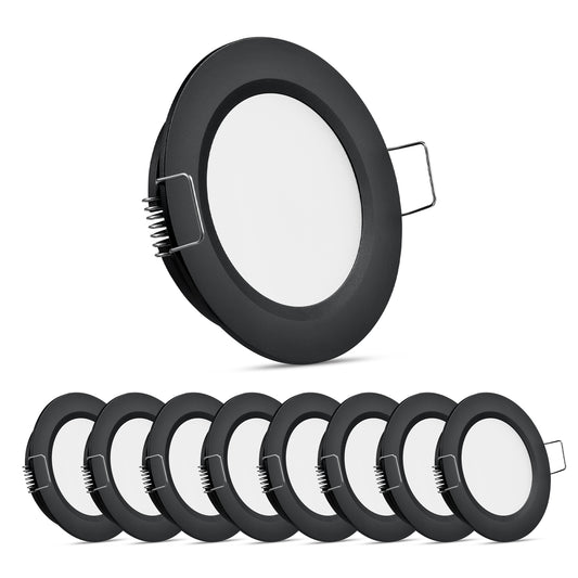 Obeaming 2.75" LED Recessed Ceiling Light 8Pcs Black (Matte Black)