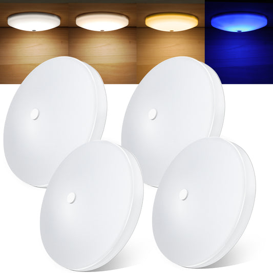 Obeaming 4.5" RV LED 3CCT Ultra Low Profile Interior Ceiling Light w/ Blue Night Light