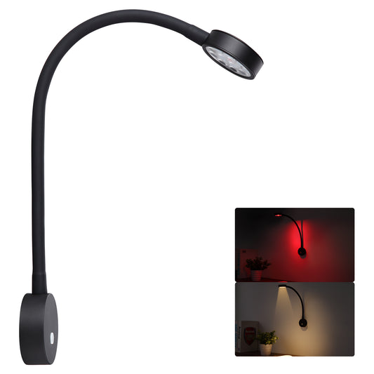 12V Flexible Reading Light - Red Light & Quick USB Charger