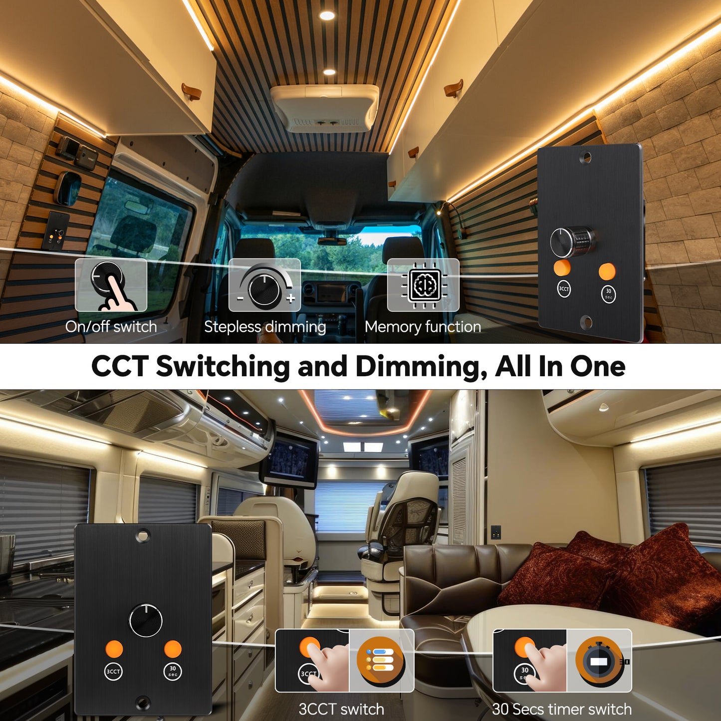 3CCT LED Strip Light & Dimmer Kit