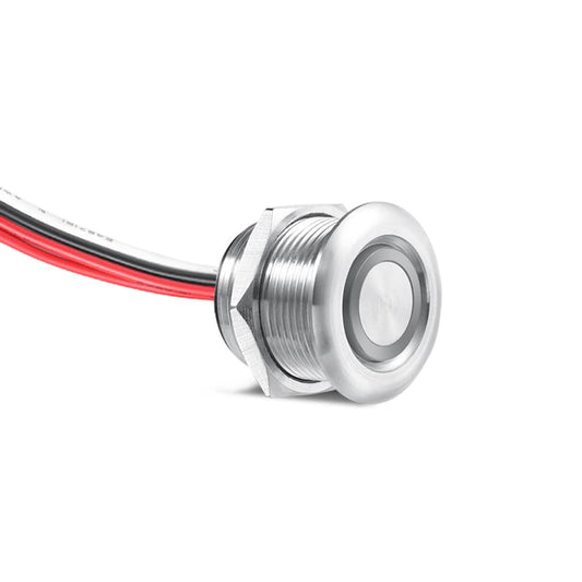 Obeaming 12V/24V 6A PWM LED Dimmer - Stainless Steel, Blue Indicator, 3/4" Mount