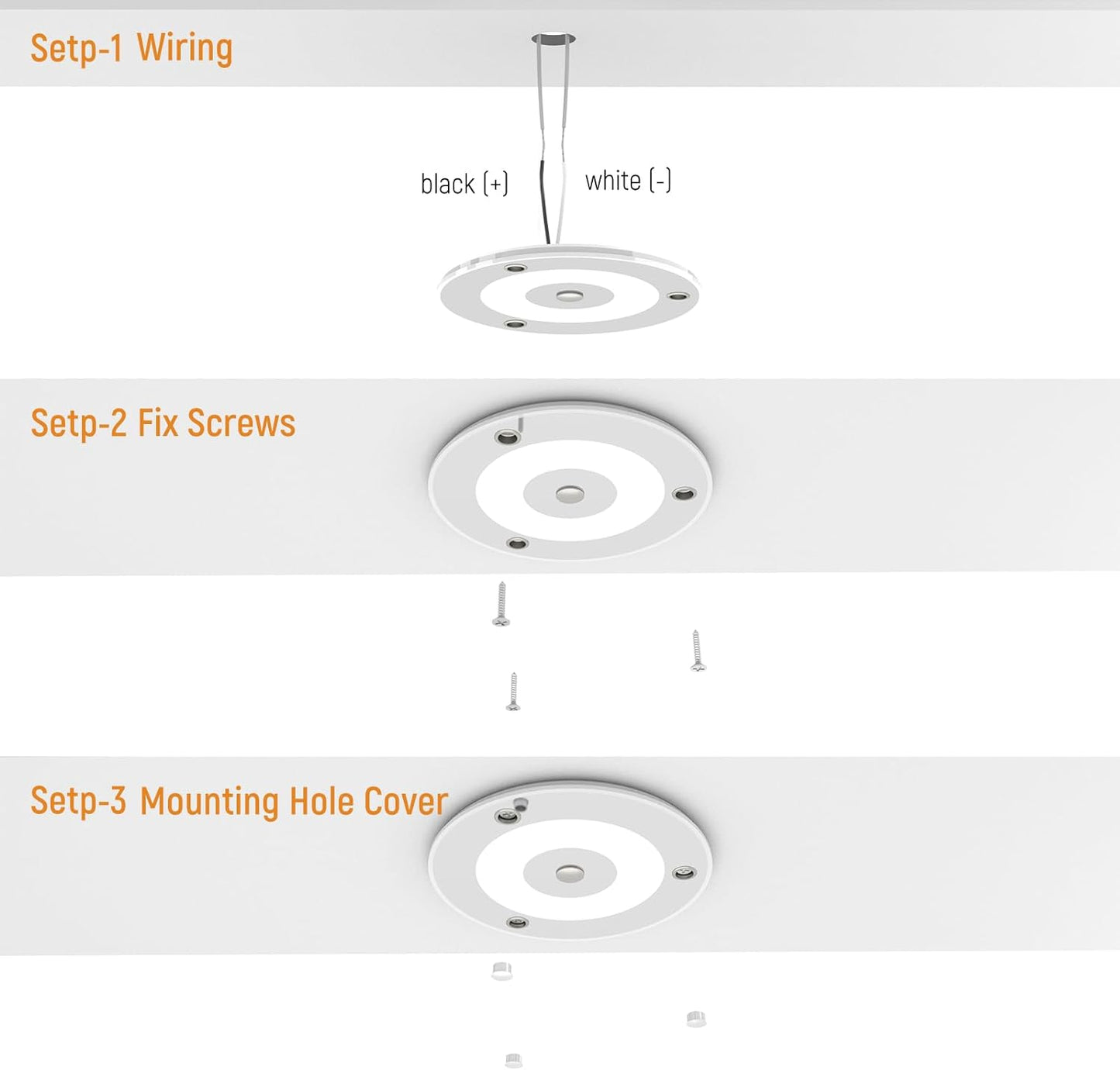 Obeaming 4.75" Interior LED RV Ceiling Dome Light w/ Acrylic Panel 2 Pcs