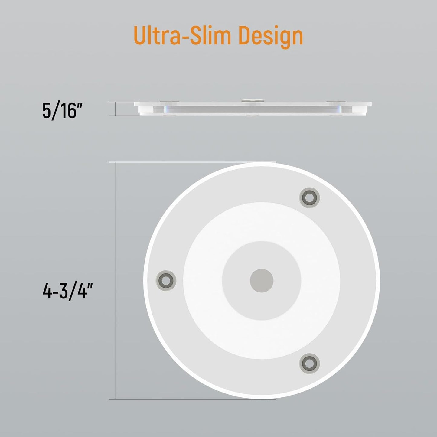 Obeaming 4.75" Interior LED RV Ceiling Dome Light w/ Acrylic Panel 2 Pcs