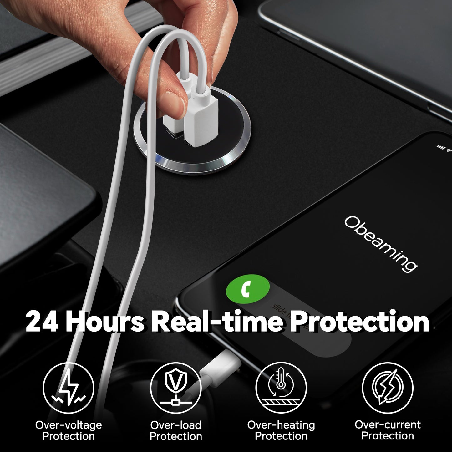 All-aluminum QC 3.0 12V USB Charger