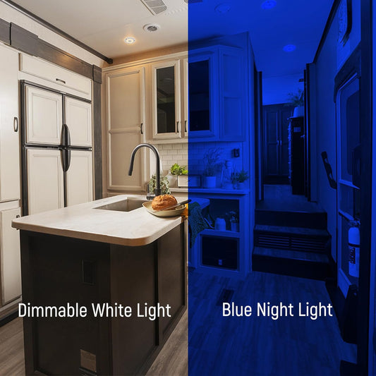 Obeaming 4.75" Interior LED RV Ceiling Dome Light  w/ Acrylic Panel 2 Pcs