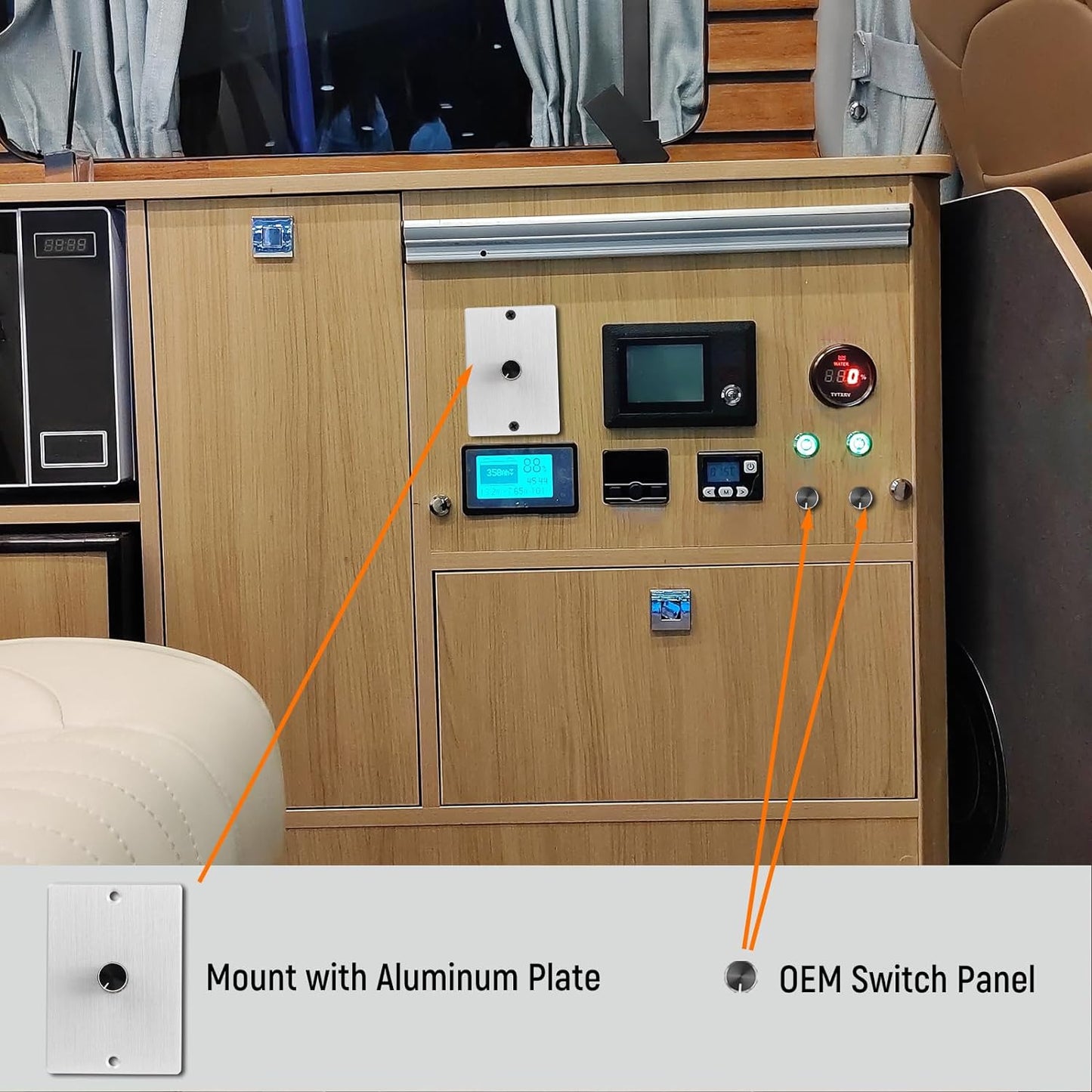 12V/15A PWM LED Low-Side Dimmer Switch Silver