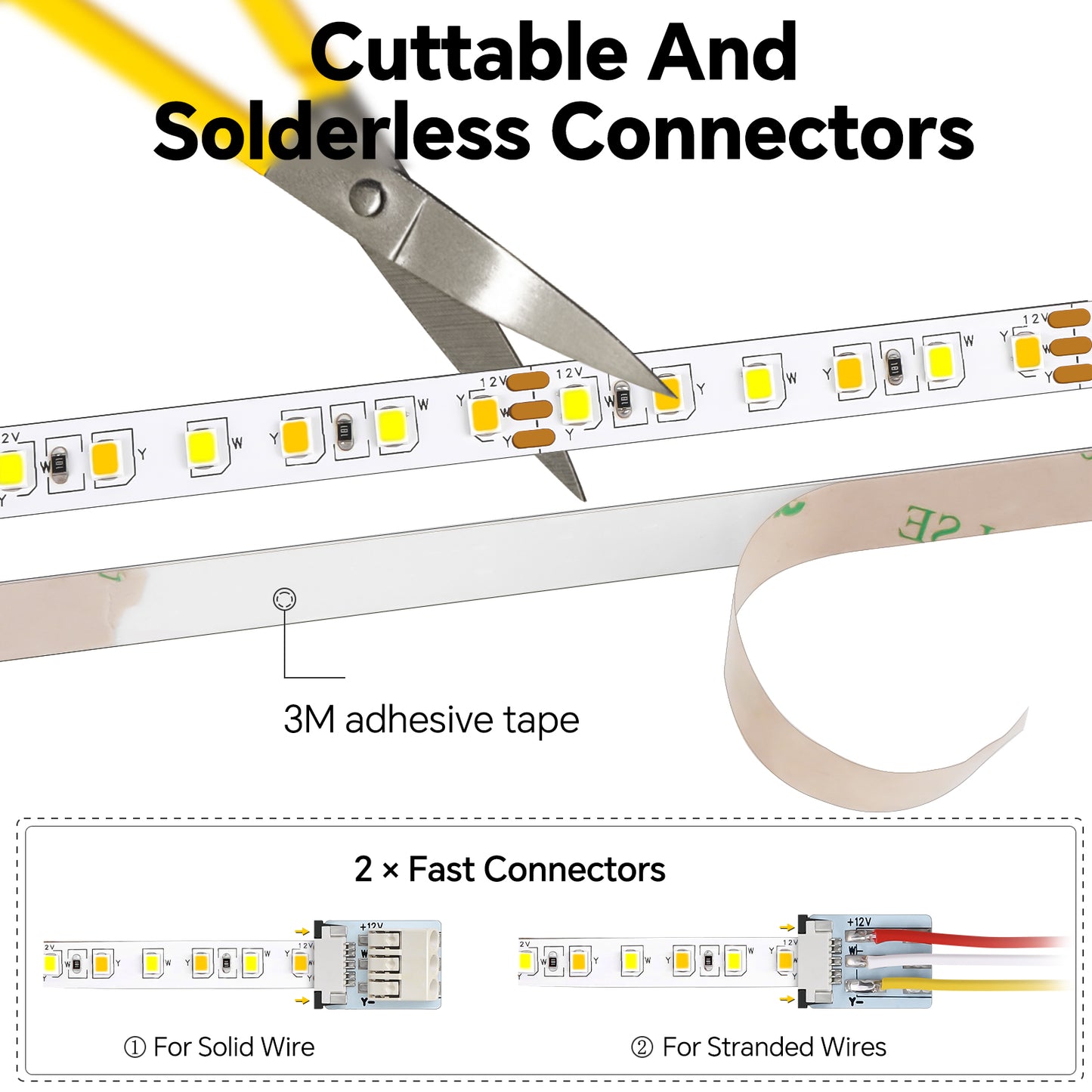 3CCT LED Strip Light & Dimmer Kit