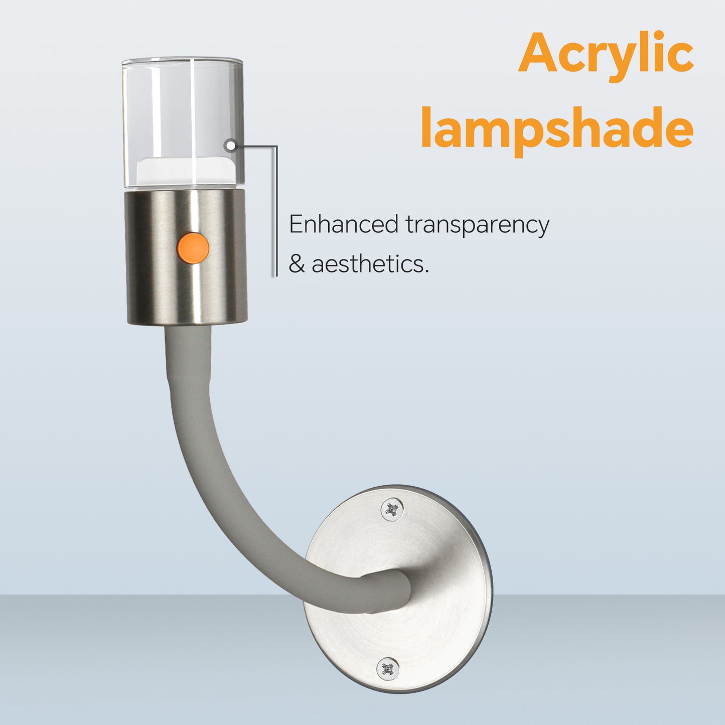 12V Reading Light & Bedside Lamp 4000K / Red Light CNC Miled Aluminum Acrylic