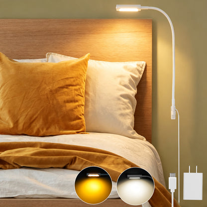 Wall Mounted Reading Light, Bedside Book Light Minimalist White