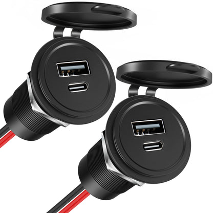 MIni 48W USB Charger, 12V USB Outlet for RV, Boat, Truck, Camper