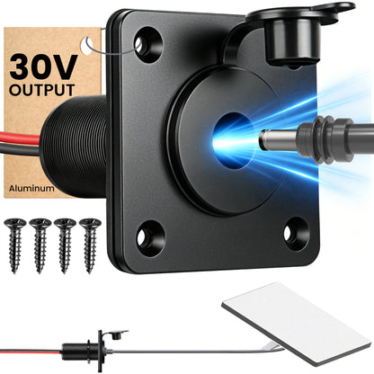 Power Booster for Starlink Mini 12V Adapter Aluminum Wall Pass Through Socket