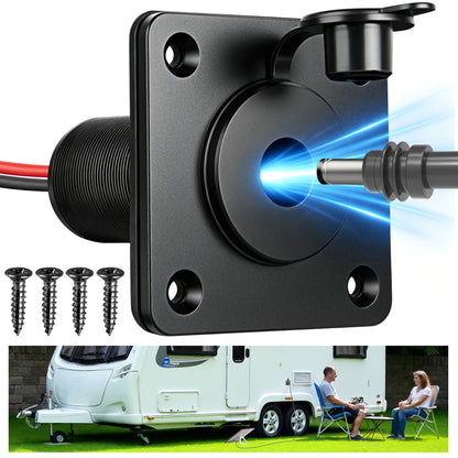 Power Booster for Starlink Mini 12V Adapter Aluminum Wall Pass Through Socket