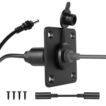 RV Wall Pass Through for Starlink Mini, Full Aluminum Cable Pass Through kit, IP67 Waterproof 5.5x2.1mm DC Female Bulkhead Connector for Camper Van Boat Battery Box