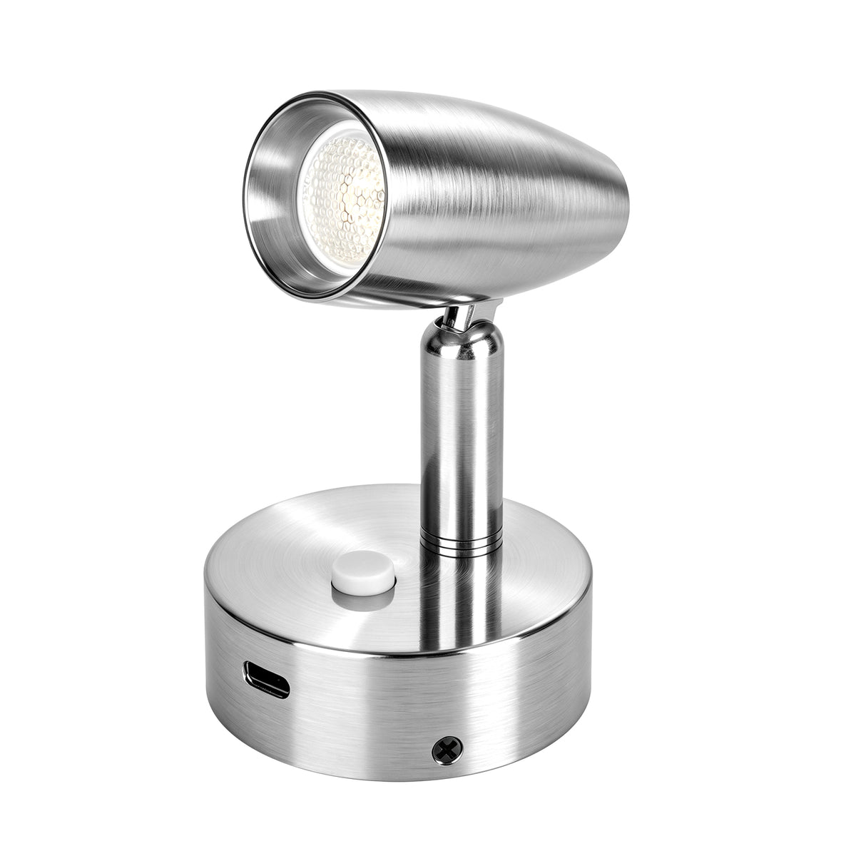 12V Reading Light Aluminum Boat Campervan Swivel Spot Nickel