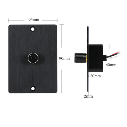 12V/15A PWM LED High-Side Dimmer Switch Black
