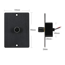 12V PWM LED Dimmer Switch High Side 15A 180W, Push On Off, Rotary Knob Dimming, 24V Light Dimmer for RV Boat Truck Camper Van Trailer Light Fixture, LED Strip Lights (Black Panel)