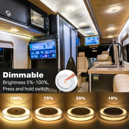 Obeaming 3" Low Profile Disk Light w/ Switch