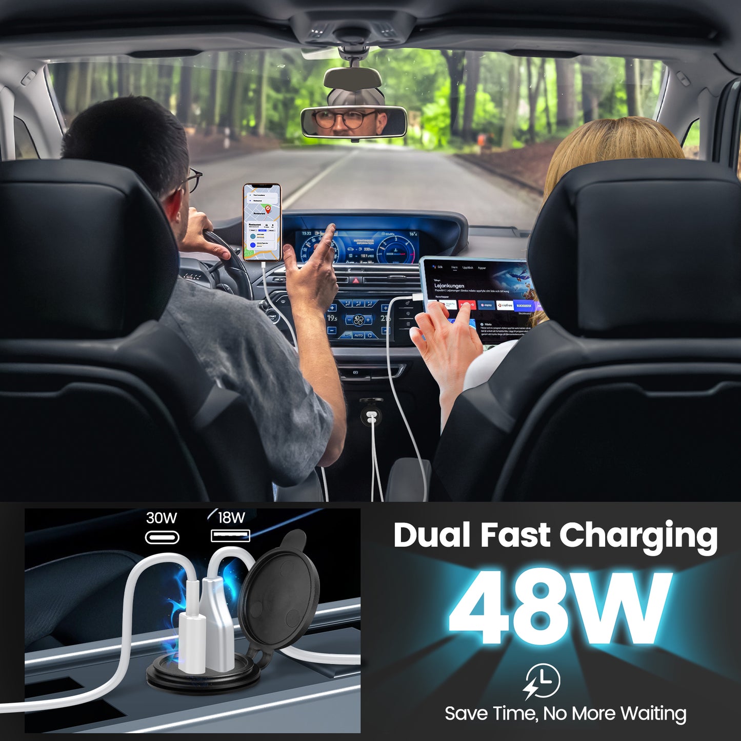 MIni 48W USB Charger, 12V USB Outlet for RV, Boat, Truck, Camper