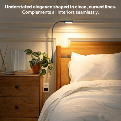 Wall Mounted Reading Light, Bedside Book Light Minimalist Black