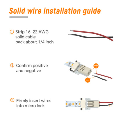 Micro Lock Design LED Strip Connection