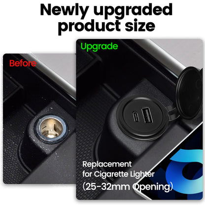 MIni 48W USB Charger, 12V USB Outlet for RV, Boat, Truck, Camper