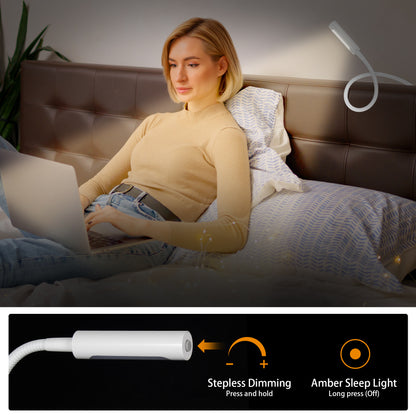 Wall Mounted Reading Light, Bedside Book Light Minimalist White