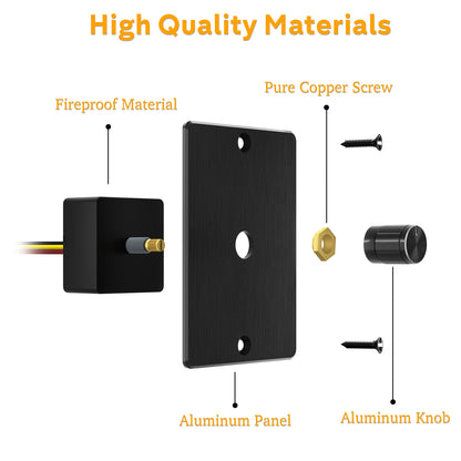 12V/15A PWM LED High-Side Dimmer Switch Black