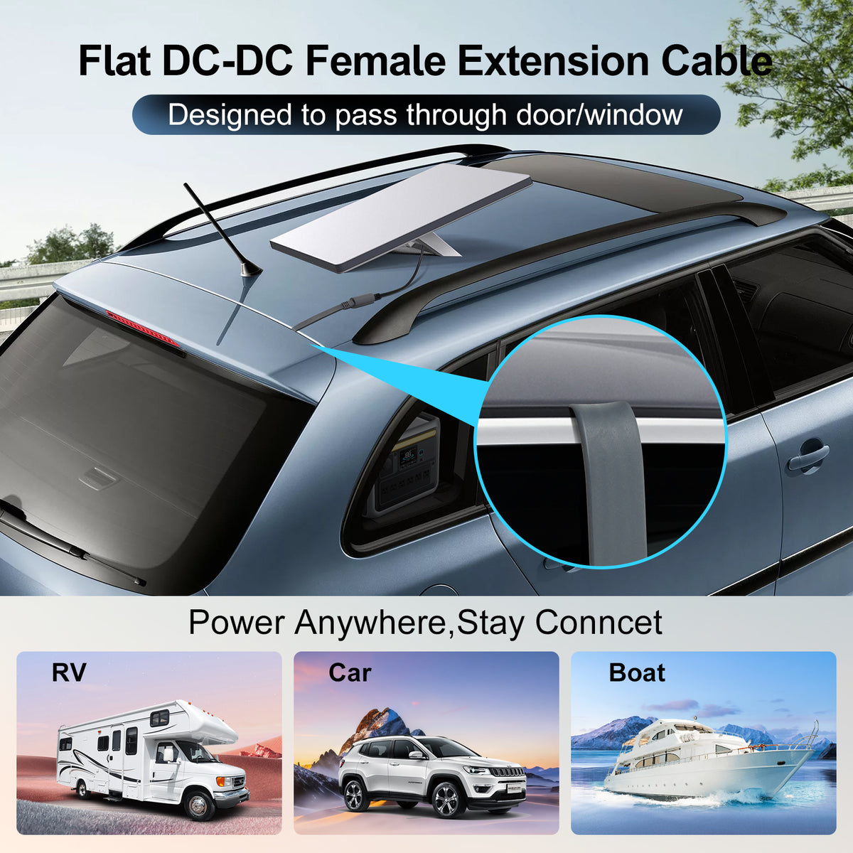 for Starlink DC Power Cord Extender, DC Female to Female Coupler