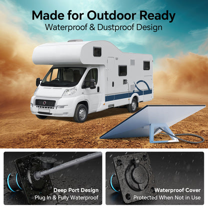 Aluminum Pass Through Wall Socket for Starlink Gen3, RJ45 CAT6 Ethernet Female to Female IP68 Waterproof Bulkhead Panel Socket, Ideal for RV Camper Boat Trailer Off-Grid