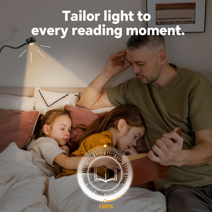 Wall Mounted Reading Light, 3CCT Bedside Book Light Minimalist Black