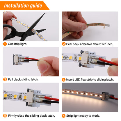 Micro Lock Design LED Strip Connection