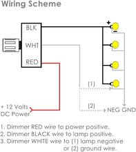 12V Light Dimmer, RV Boat Dimmer Switch High Side PWM Rotary Dimming Switch for Camper Van Lighting Fixtures, Strip Lights