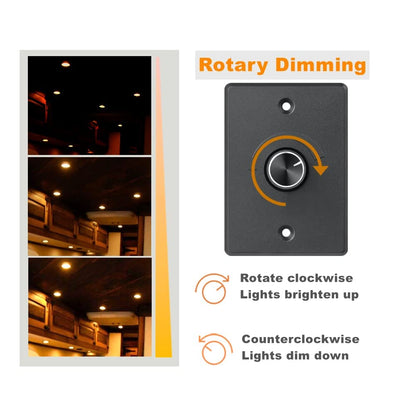 Obeaming 12V Rotary PWM Dimmer Highside