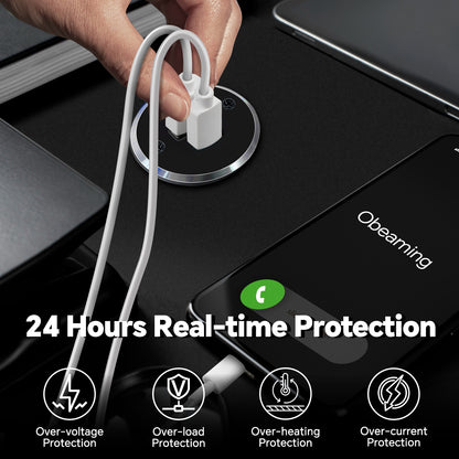 All-aluminum QC 3.0 12V USB Charger Screw Mount