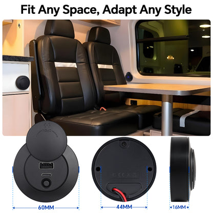 12V USB Outlet 30W PD + 18W QC3.0 – Dual Port Car Charger for RV, Truck, Boat, Van
