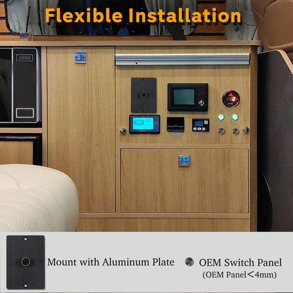 12V/15A PWM LED High-Side Dimmer Switch Black