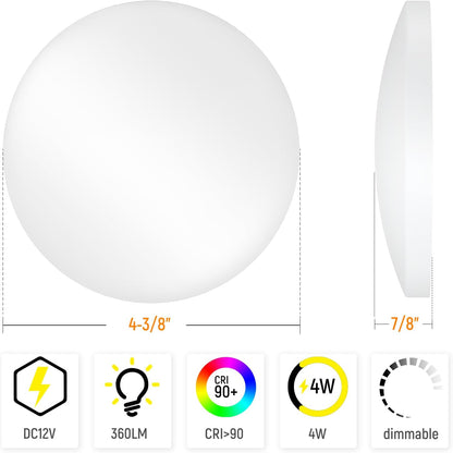 Obeaming 4.5" RV LED Ultra Low Profile Interior Ceiling Light