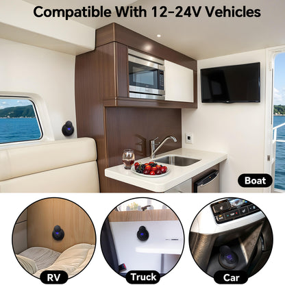 12V USB Outlet 30W PD + 18W QC3.0 – Dual Port Car Charger for RV, Truck, Boat, Van