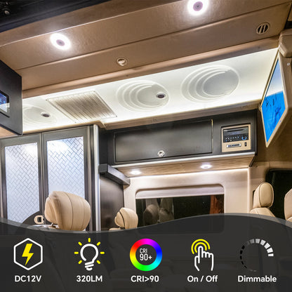 Obeaming 3" Low Profile Disk Light w/ Switch