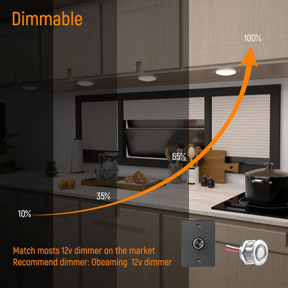 Obeaming 4.5" RV LED Ultra Low Profile Interior Ceiling Light