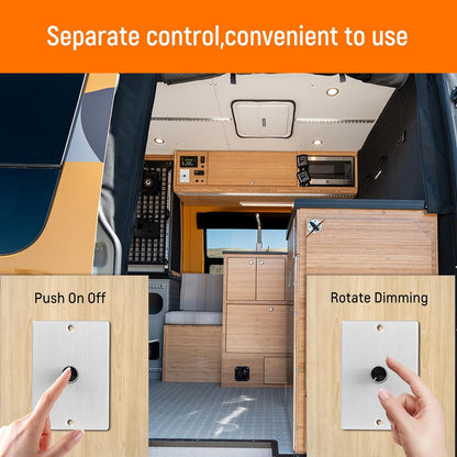 12V/15A PWM LED Low-Side Dimmer Switch Silver