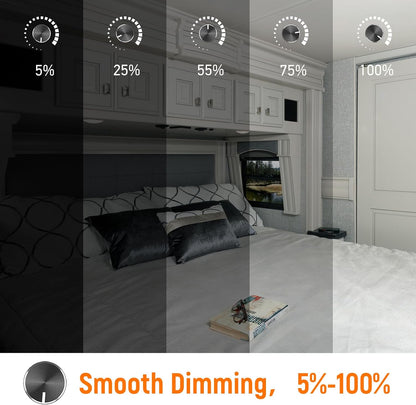 12V/15A PWM LED Low-Side Dimmer Switch Silver