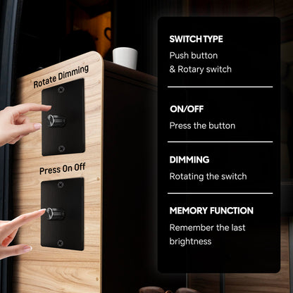 12V/15A PWM LED High-Side Dimmer Switch Black