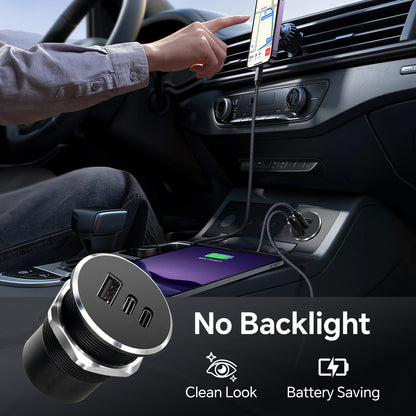 12V USB C Socket Campervan USB Outlet All Aluminum, Dual Port Type C PD 3.0 & QC3.0