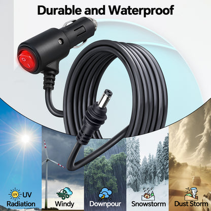 Obeaming 12V Power Cable for Starlink Mini (3M/9.8ft, 16AWG, Cigarette Plug)