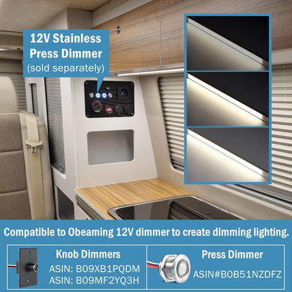 Obeaming RV LED Interior Light Bar 12" Length