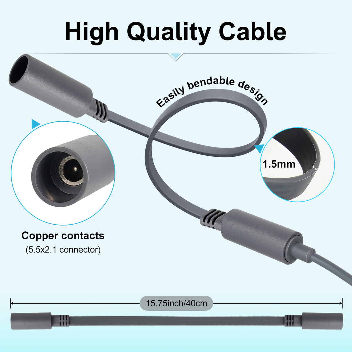 for Starlink DC Power Cord Extender, DC Female to Female Coupler